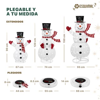 Foto 5 | Foto 5 | Decoración Navideña Esquimal Familia Muñecos De Nieve Con Luz Led Para Exterior E Interior