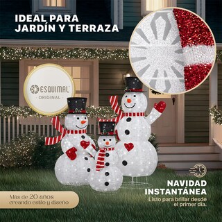 Foto 6 | Foto 6 | Decoración Navideña Esquimal Familia Muñecos De Nieve Con Luz Led Para Exterior E Interior