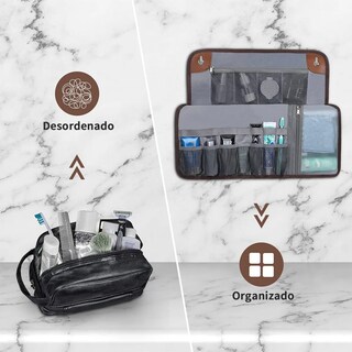 Foto 4 | Foto 4 | ''neceser Para Hombre Rollo Organizadores De Baño Para Viajes Marron ''