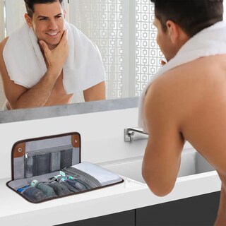 Foto 5 | Foto 5 | ''neceser Para Hombre Rollo Organizadores De Baño Para Viajes Marron ''