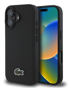Foto 1 | Foto 1 | Funda Para Iphone 16 Lacoste Magsafe Iconic Ultra Slim Tpu Negro Magsafe Iconic