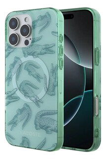 Foto 1 | Foto 1 | Funda Para Iphone 16 Pro Lacoste Alligator Con Magsafe Tpu Verde Alligator