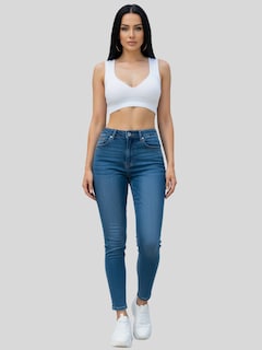 Foto 4 | Foto 4 | Pack De 3 Tops De Mujer Deportivos Y Casuales Top-1024-px3 Negro Blanco Y Beige Acanalado Con Espalda Descubierta
