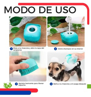 Foto 3 | Foto 3 | Xtellar Juego De 3 Cepillos De Silicona Con Dispensador De Jabón Para Baño Spa De Mascotas