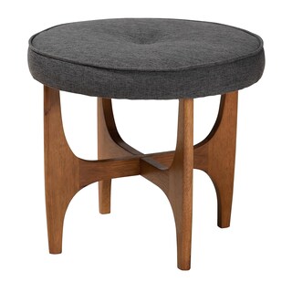 Foto 1 | Foto 1 | Taburete Baxton Studio Theo Japandi De Tela Gris Oscuro - Venta Internacional.