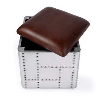 Foto 5 | Foto 5 | Taburete Butler Specialty Midway De Piel De Aviador Y Aluminio - Venta Internacional.