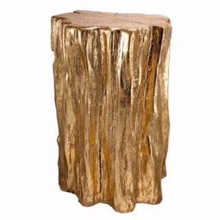 Foto 1 | Foto 1 | Taburete Benjara Con Forma De Tronco De Árbol Inspirado En La Naturaleza Metal Color Dorado - Venta Internacional.