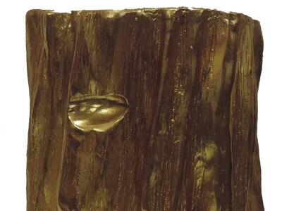 Foto 2 | Foto 2 | Taburete Benjara Con Forma De Tronco De Árbol Inspirado En La Naturaleza Metal Color Dorado - Venta Internacional.
