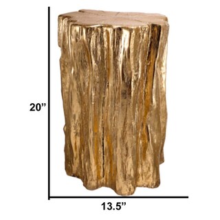 Foto 5 | Foto 5 | Taburete Benjara Con Forma De Tronco De Árbol Inspirado En La Naturaleza Metal Color Dorado - Venta Internacional.