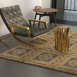 Foto 6 | Foto 6 | Taburete Benjara Con Forma De Tronco De Árbol Inspirado En La Naturaleza Metal Color Dorado - Venta Internacional.