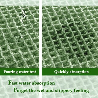Foto 5 | Foto 5 | Alfombra De Baño Zall Waffle Superabsorbente Y Antideslizante Color Verde Salvia - Venta Internacional.