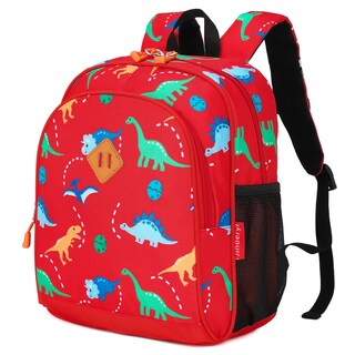 Foto 2 | Foto 2 | Mochila Jinberyl Para Niños Pequeños Con Diseño De Dinosaurio De 12 Pulgadas Color Rojo - Venta Internacional.