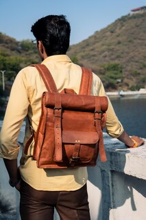 Foto 2 | Foto 2 | Mochila Urban Dezire De Piel Estilo Vintage Enrollable Portátil Para Hombre - Venta Internacional.
