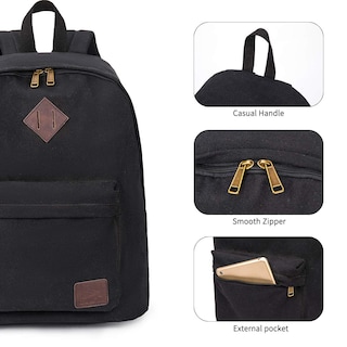 Foto 4 | Foto 4 | Mochila Seemeroad Canvas Laptop 28l Para Hombre Y Mujer Color Negro - Venta Internacional.