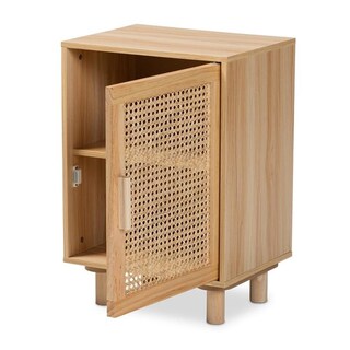 Foto 4 | Foto 4 | Mesita De Noche Baxton Studio Maclean Mid-century Madera De Ratán Marrón - Venta Internacional.