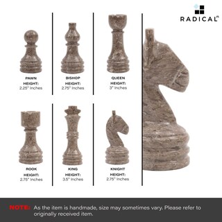 Foto 6 | Foto 6 | Juego De Ajedrez Radicaln Marble 38 Cm Blanco Y Gris Oceanic Para Adultos - Venta Internacional.