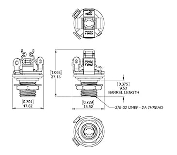 Foto 3 | Foto 3 | Conector De Salida Pure Tone Mono Multi-contact De 6 35 Mm Níquel - Venta Internacional.