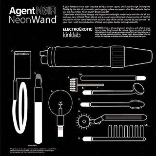 Foto 4 | Foto 4 | Set De Electroestimulación Kinklab Agent Noir Neon Wand - Venta Internacional.