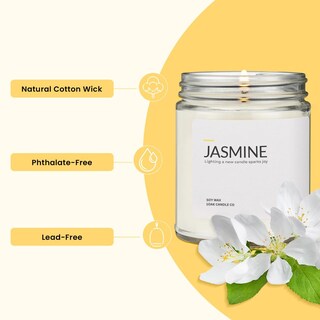 Foto 2 | Foto 2 | Cera De Soja Con Aroma A Jazmín Candle 1oak 200 G/7 Oz Para El Hogar - Venta Internacional.