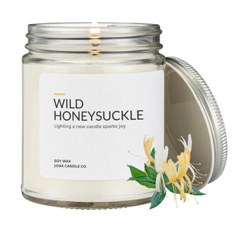 Foto 1 | Foto 1 | Vela Aromática De Cera De Soja De Roble Madreselva Silvestre 200 G 40 H Combustión - Venta Internacional.