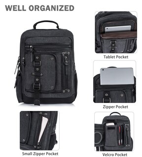 Foto 6 | Foto 6 | Bandolera Schkleier Para Hombre De Lona Portátil De 15.6 Pulgadas - Venta Internacional.