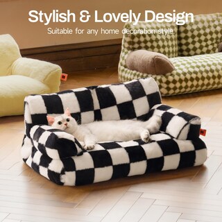 Foto 2 | Foto 2 | Cama Para Gatos Mewoofun Para Perros Y Gatos Pequeños Y Medianos Color Blanco Y Negro - Venta Internacional.