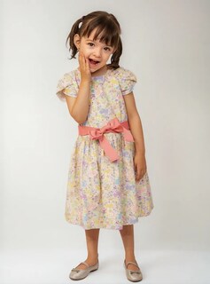 Foto 1 | Foto 1 | Ferrioni Vestido Con Cinturón De Niña M26914