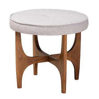 Foto 1 | Foto 1 | Reposapiés Otomano Baxton Studio Theo Japandi Color Beige Grisáceo - Venta Internacional.