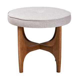Foto 2 | Foto 2 | Reposapiés Otomano Baxton Studio Theo Japandi Color Beige Grisáceo - Venta Internacional.