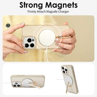 Foto 6 | Foto 6 | Funda Custype Para Iphone 15 Pro Max Con Soporte Y Magsafe Beige - Venta Internacional.