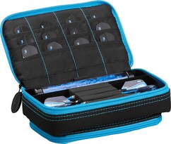 Funda Para Dardos Casemaster Plazma Plus Negra Con Ribete Azul De Nailon - Venta Internacional.
