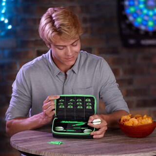 Foto 7 | Foto 7 | Funda Para Dardos Casemaster Plazma Plus Negra Con Ribete Verde Nailon - Venta Internacional.