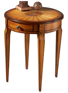 Foto 1 | Foto 1 | Mesa Auxiliar Offex Traditional Redonda De Fresno Olivo Con Cajón - Venta Internacional.