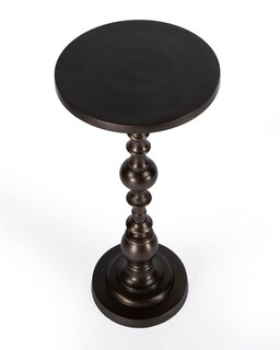 Foto 4 | Foto 4 | Mesa Auxiliar Offex Transitional Redonda De Bronce Con Pedestal De Aluminio - Venta Internacional.