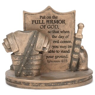 Foto 1 | Foto 1 | Tarjetero Decorativo De Mesa Dicksons Bronzetone Full Armor Scripture 8 X 10 Cm - Venta Internacional.