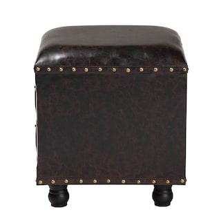 Foto 4 | Foto 4 | Otomana De Almacenamiento Baxton Studio Charlier Rustic Color Marrón Oscuro - Venta Internacional.