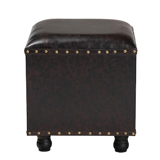 Foto 5 | Foto 5 | Otomana De Almacenamiento Baxton Studio Charlier Rustic Color Marrón Oscuro - Venta Internacional.