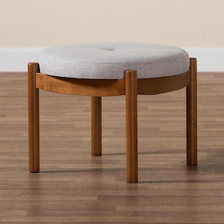 Foto 7 | Foto 7 | Reposapiés Otomano Baxton Studio Iliana Japandi Beige Grisáceo - Venta Internacional.