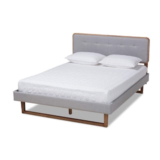 Foto 1 | Foto 1 | Cama Con Plataforma Baxton Studio Sofia  Color Gris Claro  Tamaño Queen - Venta Internacional.