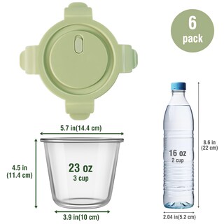 Foto 6 | Foto 6 | Recipientes De Vidrio Para Preparación De Comidas Freshmage 3 Tazas (700 Ml) 12 Unidades - Venta Internacional.