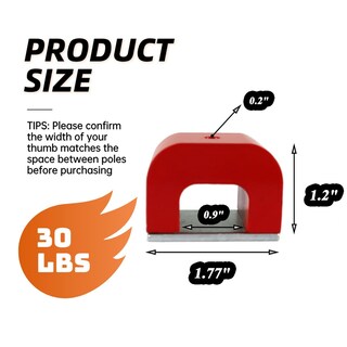 Foto 4 | Foto 4 | Imán Horseshoe Alnico Burnur Color Rojo 13 6 Kg De Fuerza De Tracción - Venta Internacional.
