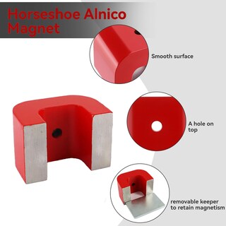 Foto 5 | Foto 5 | Imán Horseshoe Alnico Burnur Color Rojo 13 6 Kg De Fuerza De Tracción - Venta Internacional.