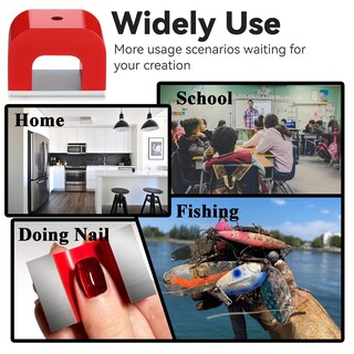 Foto 6 | Foto 6 | Imán Horseshoe Alnico Burnur Color Rojo 13 6 Kg De Fuerza De Tracción - Venta Internacional.