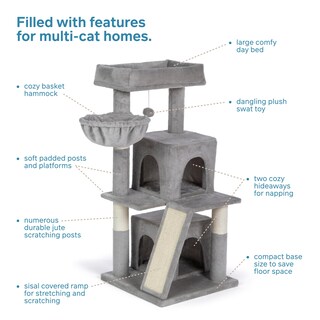 Foto 2 | Foto 2 | Cat Tower Prevue Pet Products Kitty Power Paws Comfy Gray - Venta Internacional.