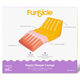 Foto 5 | Foto 5 | Funsicle Hinchable Para Salón Flotante Happy Sleeper De 1 77 M Con Copa - Venta Internacional.