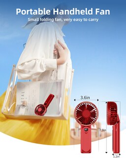 Foto 5 | Foto 5 | Ventilador Portátil De Mano Tunise Recargable 4000 Mah 6 Velocidades - Venta Internacional.