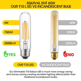 Foto 4 | Foto 4 | Bombilla Gozelux Regulable E26 Edison 6 W 2700 K 750 Lm 5 Cm - Venta Internacional.