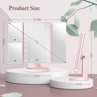 Foto 6 | Foto 6 | Espejo De Maquillaje Huonul Vanity Con Luces De Aumento De 2 X 3 X 10 Veces - Venta Internacional.