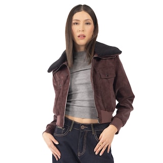 Foto 1 | Foto 1 | Chamarra Quarry Regular Fit Aviador Cuello Suave Para Mujer