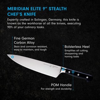 Foto 2 | Foto 2 | Cuchillo De Chef Messermeister Meridian Elite 9 Pulgadas Stealth - Venta Internacional.